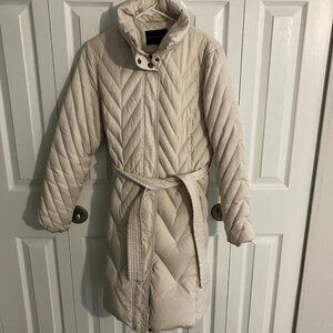 Nine West White Long Winter Coat